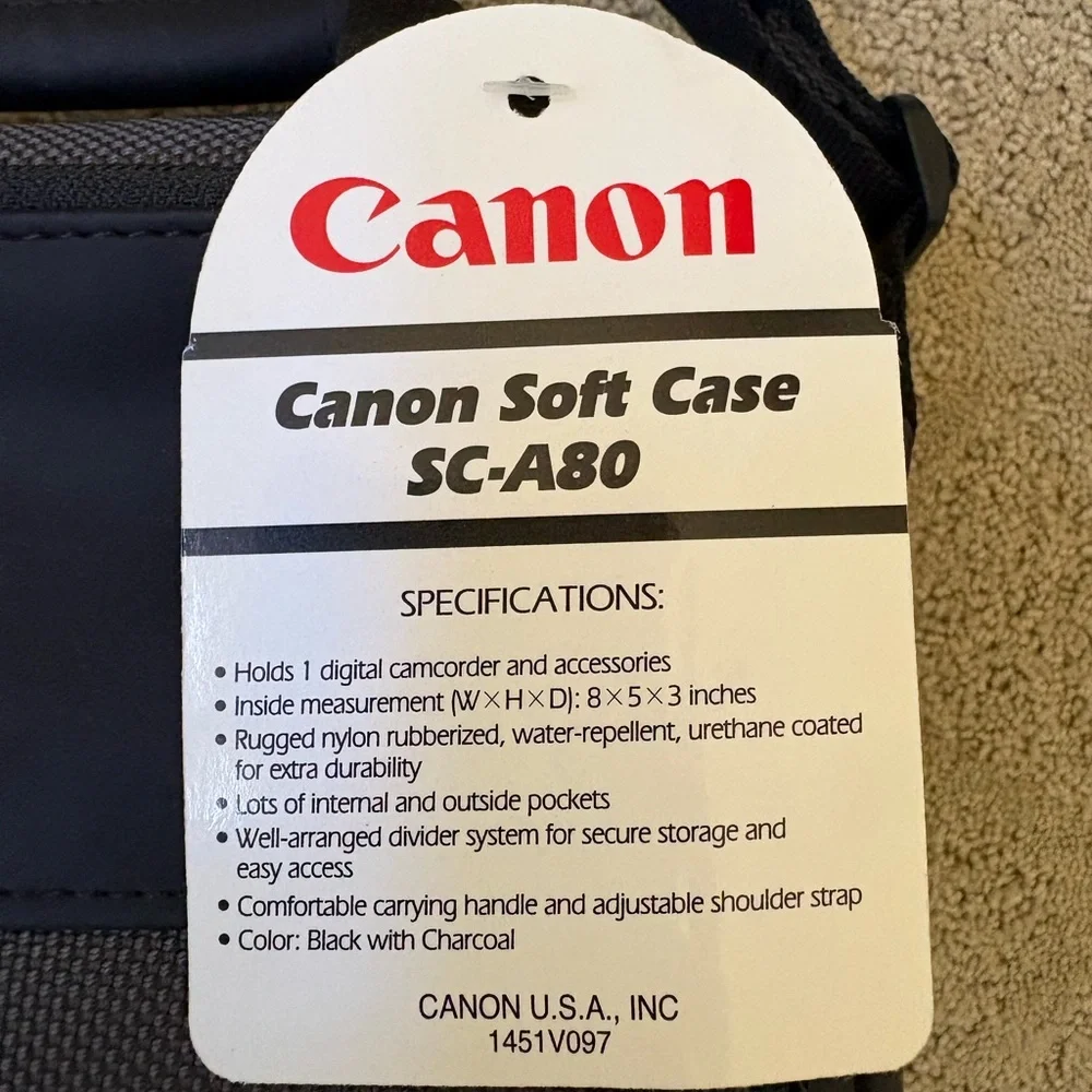 Canon SC- A80, Camera or Camcorder, Soft Carrying Case *** NEW***